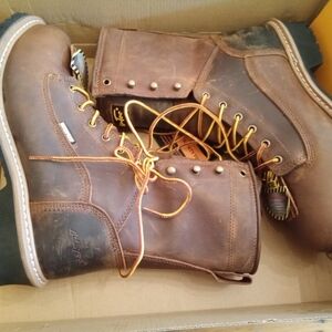 Adtech Men's Rustic Brown Lace-Up Boots